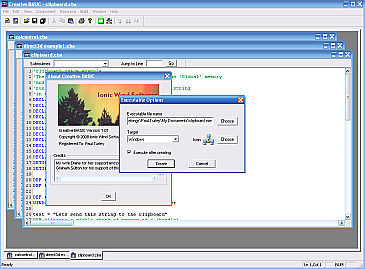 Creative BASIC IDE screenshot