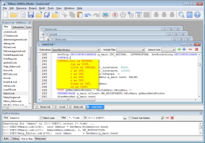 IWBasic IDE screenshot